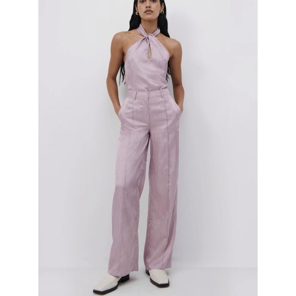 Jonathan Simkhai Standard Fleur Pants In Pink NEW